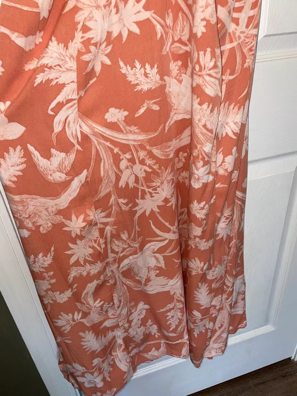 H&M Lovely Pink Floral Maxi Dress XS - Image 4