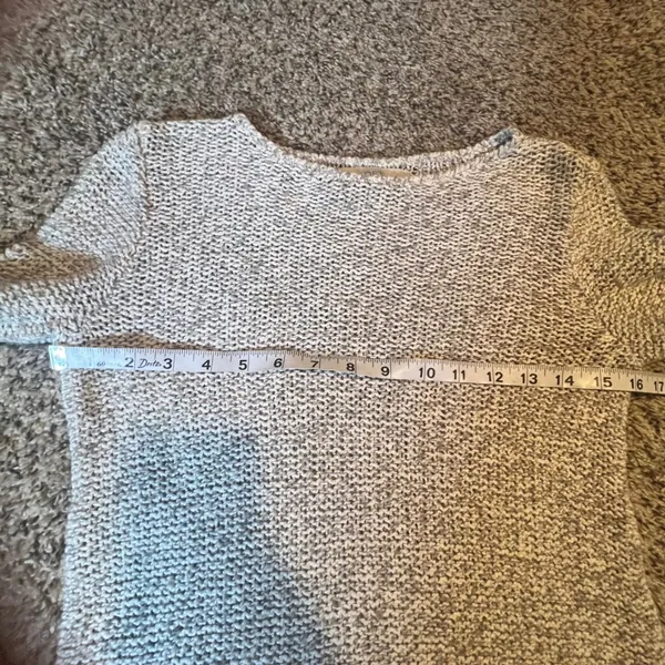 LOFT Marled‎ Knit Sweater Long Sleeve Pullover Women's XS Grey - Image 5