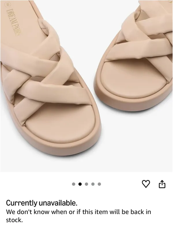 Dream pairs chunky platform sandals Tan Size 8.5 - Image 2