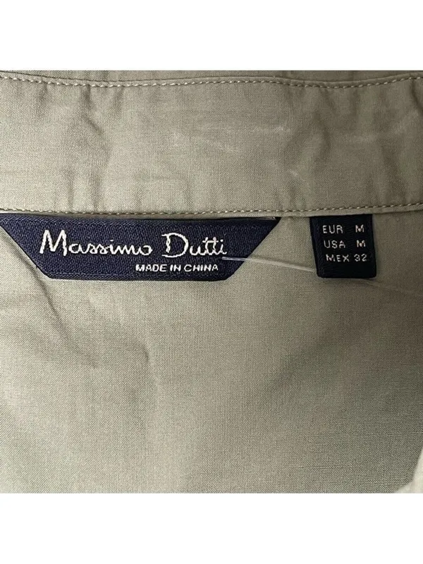 NWT MASSIMO DUTTI - 100% cotton Utility shirt M Academia Minimalist Quiet Luxury - Image 8