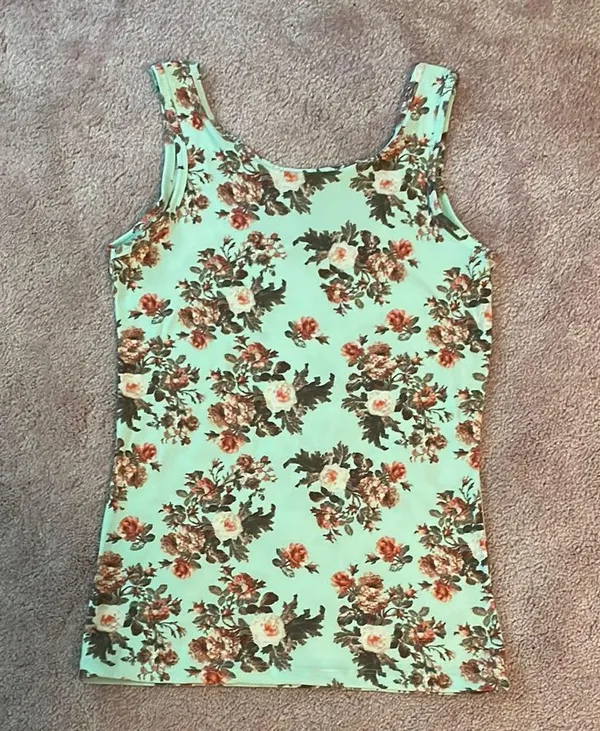 Rue 21 Mint Floral Tank Top - Image 4