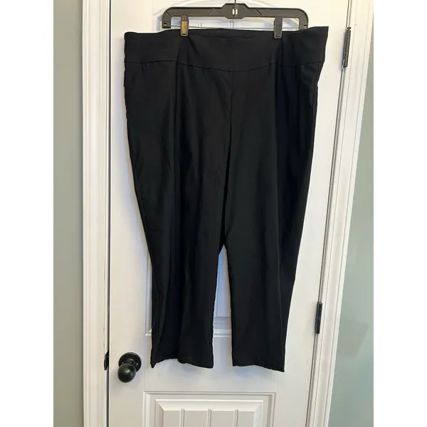 New Directions Curvy Women’s 22W Black Stretch Pull On Capri Pants Plus Size 21” - Image 10