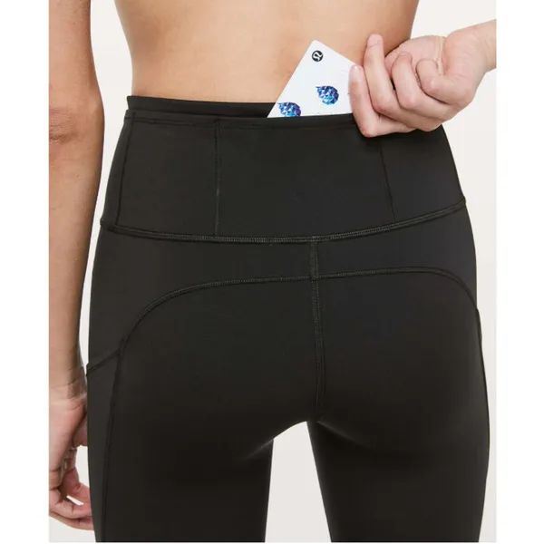 Black Lululemon Fast and Free Cropped Length Size 6 - Image 7