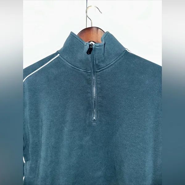 Athleta Forever Fleece 1/2 Zip High Hip Piping Sweatshirt S - Image 2
