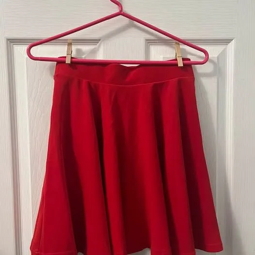 New Mix Red Skater Skirt - Image 2