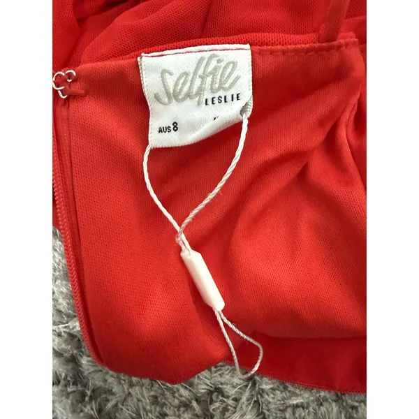 Selfie Leslie Bambi Red Ruched Mini Dress Women’s Bodycon Y2K Clubwear S NWOT - Image 10