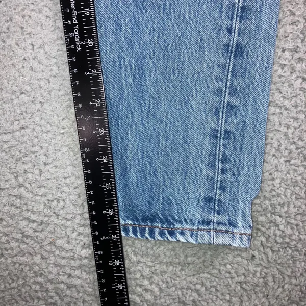 Levi's 501 Original Fit Jeans Women 28x28 Blue Distressed Button Fly Fit 28x27 - Image 8