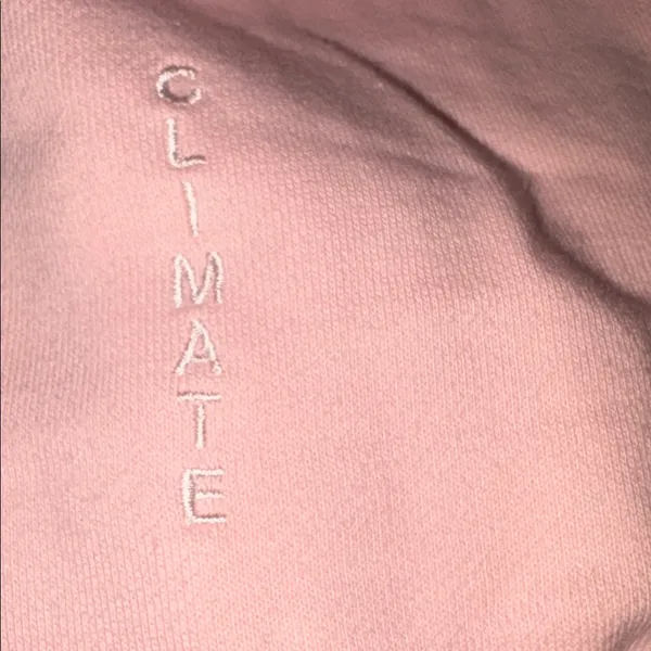 NWT Rose Quartz Pink Vast Life Climate Change Zip up fleece hoodie -water bottle - Image 6