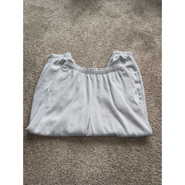 Hollister - Gilly Hicks Cozy Waffle Baggy Joggers - Light Heather Gray, Medium L - Image 2