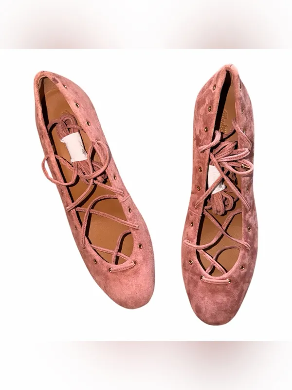 NEW Madewell Remy Wraparound Ankle Strap Kitten Heel Pump 8.5 M, ROSY MAUVE - Image 7