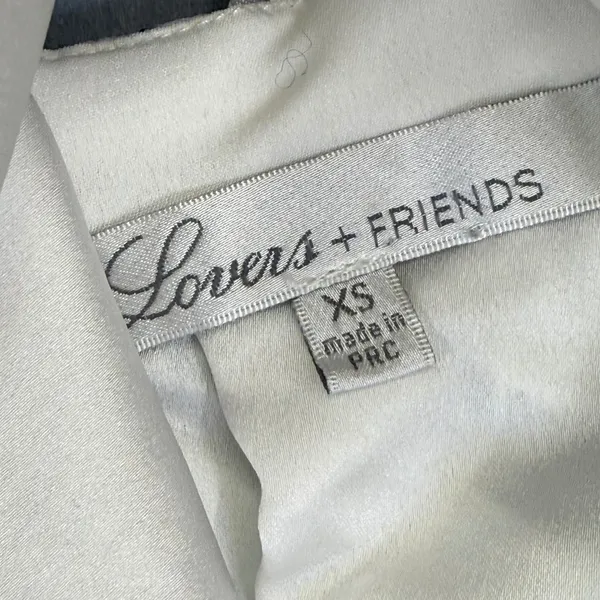 Lovers + Friends White Black Eyelet Lace Fit & Flare Mini Dress XS RN132829 - Image 2