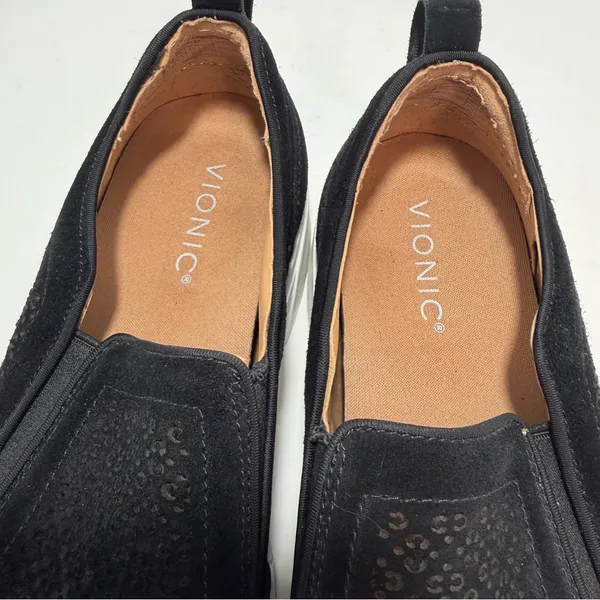 Vionic Kimmie Perf Black Slip On Sneakers Women’s 9 Orthopedic Comfort - Image 8
