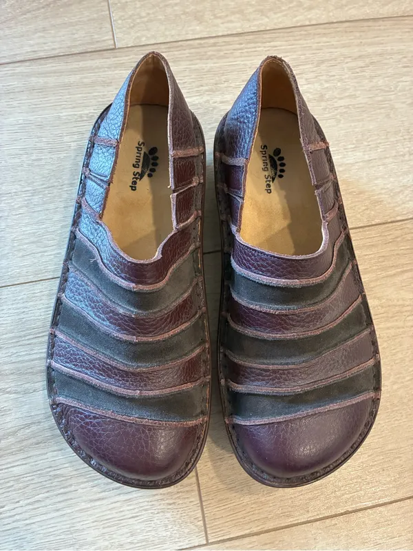 Spring Step Women’s Firefly Slip On Shoe Clog Leather Brown Size 39/8.5 - Image 4