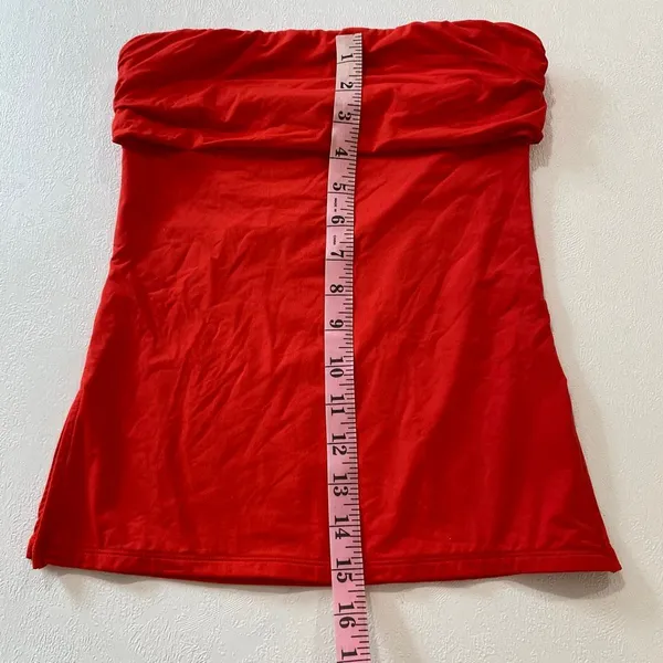 Suuksess Red Strapless Tube Top Size S Stretch Y2K Going Out Basic - Image 6
