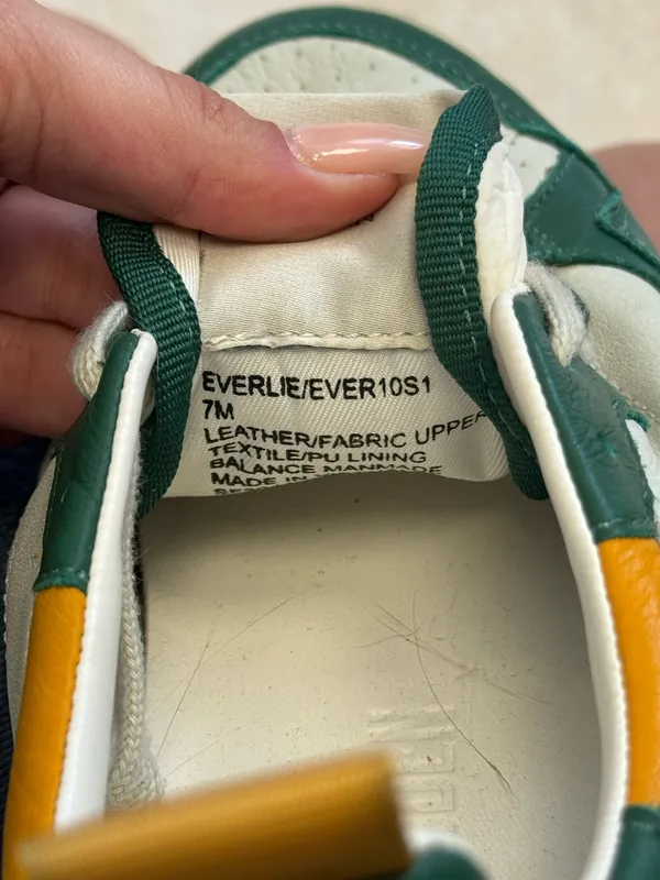 Steve Madden EVERLIE sneakers green and white leather - Image 9