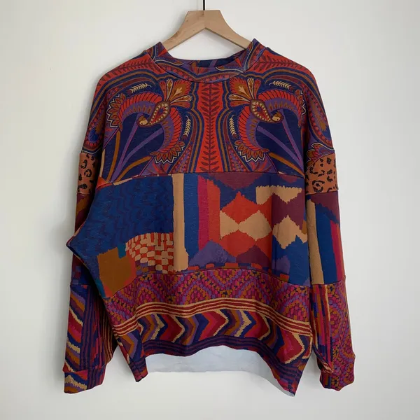 Farm Rio Women’s Mixed Prints Sweatshirt Pullover Womens XS Altered - Image 2