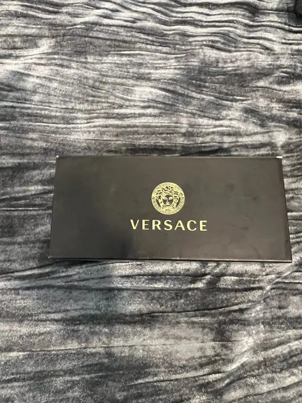 Versace V Logo Sunglasses | Black/Gold | Full Inclusion - Image 3