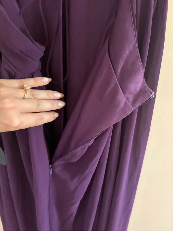 Lulus Soiree Celebration Purple Ruffled Lace-Up Maxi Dress Size XL Formal - Image 9