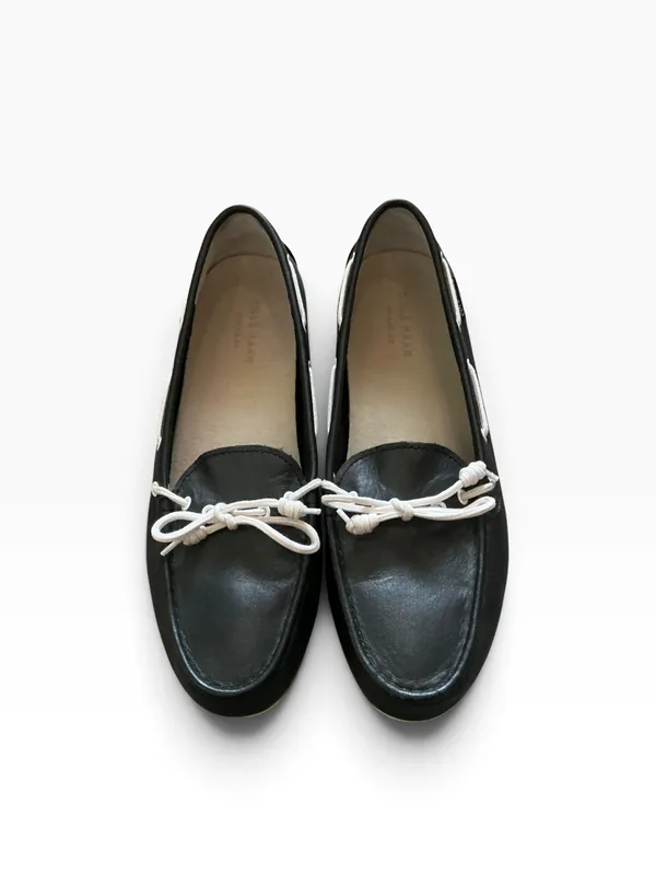 Cole Haan women’s black leather moccasins loafers driving shoes size 9.5 - Image 2