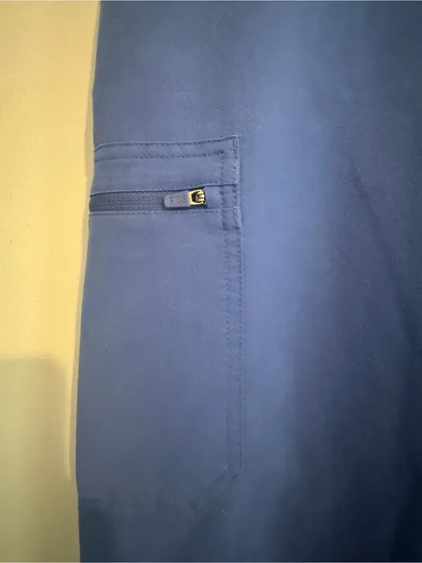 Figs Women's Yola High Rise Slim Scrub Pants in Royal Blue- small - Image 3