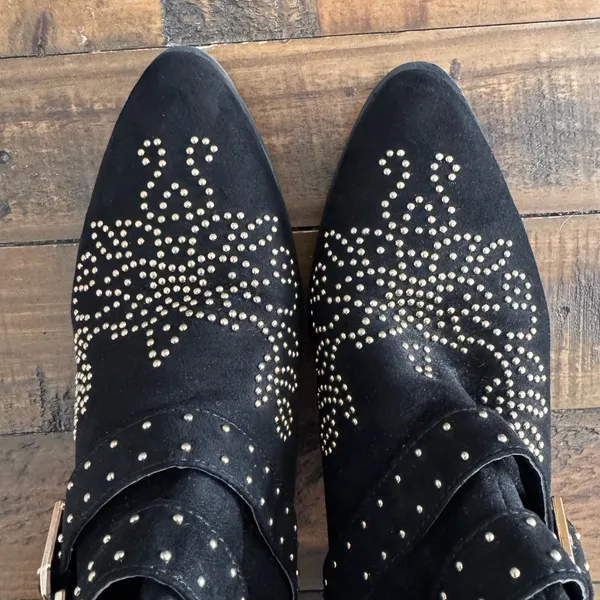 TOPSHOP‎ Kowboy Gold Studded Buckle Ankle Booties - Image 5