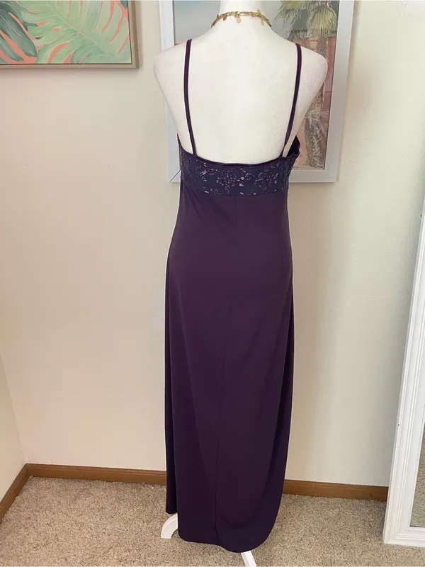 Vintage 90s Byer Too! Whimsigoth Metallic Maxi Dress in Juniors Large - Image 5