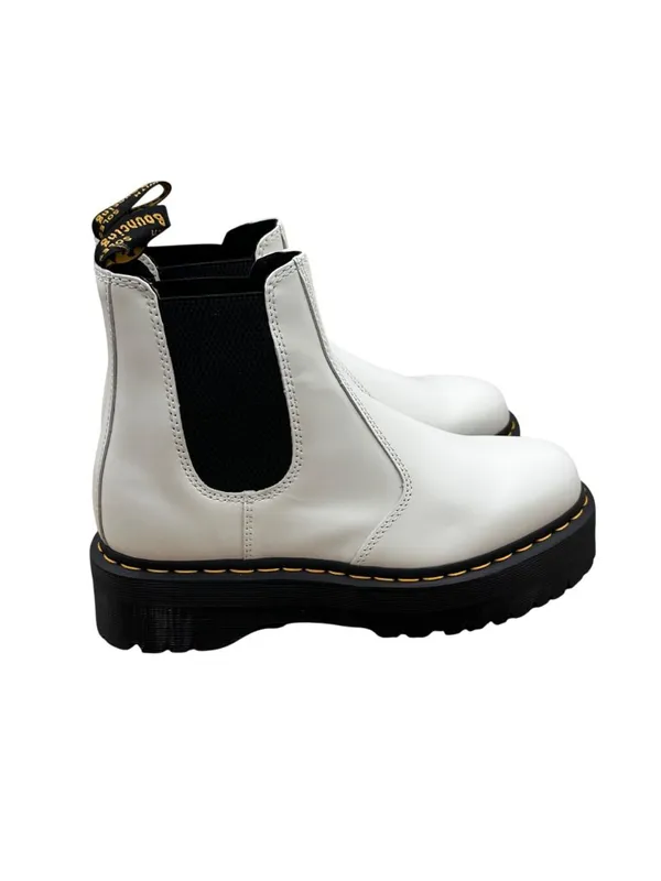 Dr Martens Size 9 Combat Boots 2976 YS Punk Goth Platform White - Image 2