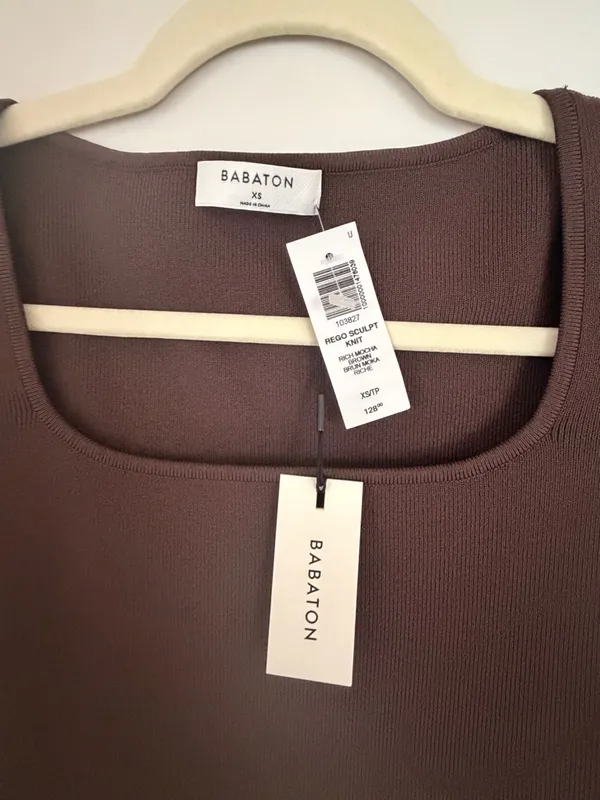 Aritzia Babaton Women’s Contour Squareneck Dress - Brown - Image 3
