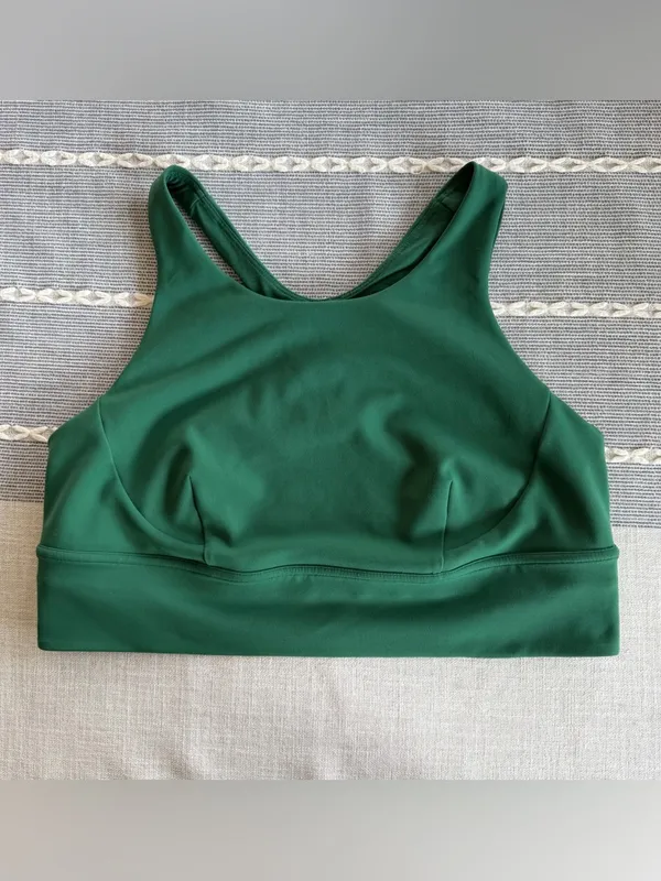 Lululemon Wunder Train Longline Sports Bra Everglade Green Size 14 - Image 5