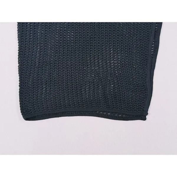 Halara Mesh Crochet Open Knit Midi Skirt Drawstring Size M Black Resort Coverup - Image 10