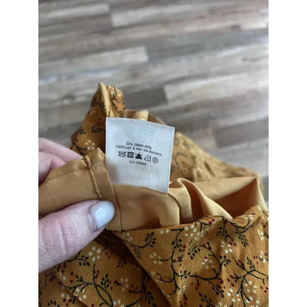 Veronica Beard Spencer Floral Print Ruffle Zip Font Skirt Size 2 Saffron - Image 7