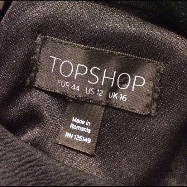 Topshop Cut Out Mini Dress Party Clubbing Large Black LBD US 12 - Image 6