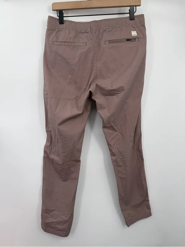Vuori Ripstop Pants Women Medium Brown Organic Cotton Hiking Drawstring VW401 - Image 3