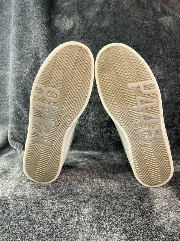 P448 John White Leather Low Top Sneakers EU 39 US 8.5 Made in Italy⁠ - Image 7