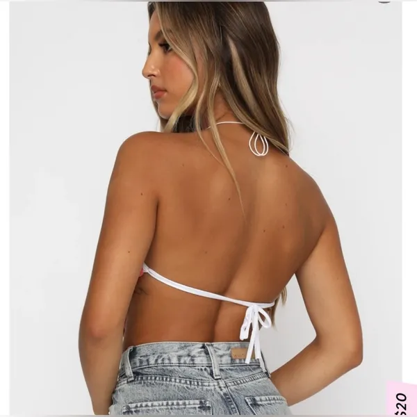 NWT White Fox Boutique Nights with you crop top forest green size Medium - Image 2