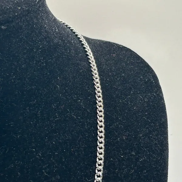 3mm Real Silver Cuban Chain Plated Stainless Steel Waterproof 20 Inch Unisex - Image 3