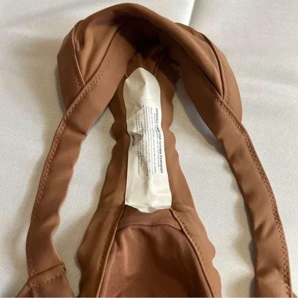 NWT Aerie High Waisted Bikini Bottoms Brown Tan Size Small - Image 4