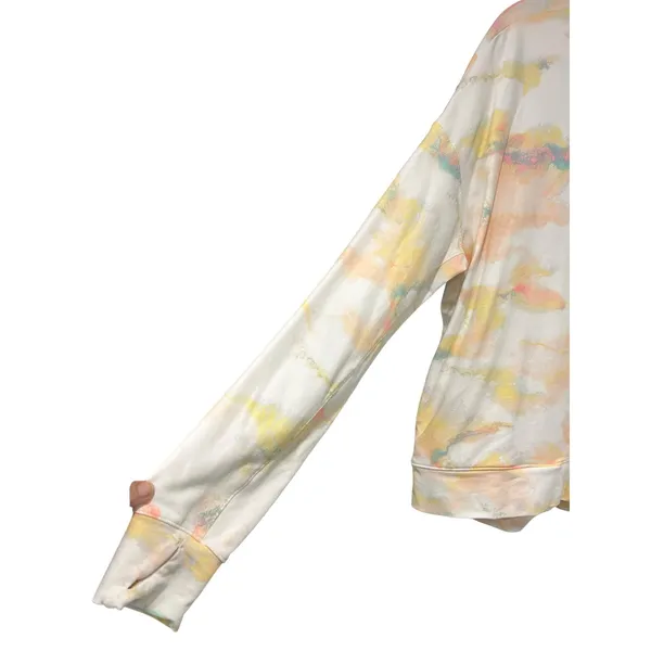 All in Motion Cloud Print Sweatshirt Pullover Athleisure Lounge XL Soft Pastel - Image 4
