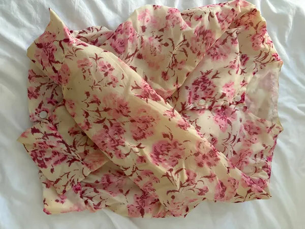 Floral button up top Pink Size M - Image 3