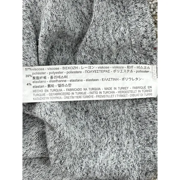 Zara Oversized Bell Longsleeve Soft Knit Pullover Sweater Crew Neck M Gray #4141 - Image 8