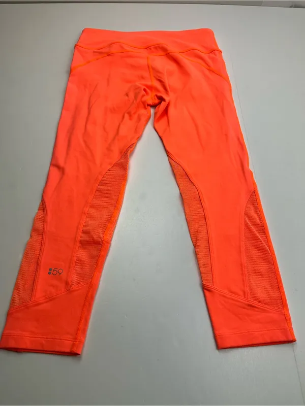 Splits59 Bright Coral Orange‎ Active Cropped Leggings Womens Size Small Athletic - Image 10