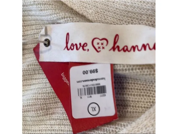 Hanna Andersson Cream Wool Blend Hooded Cardigan Extra Large - Image 6