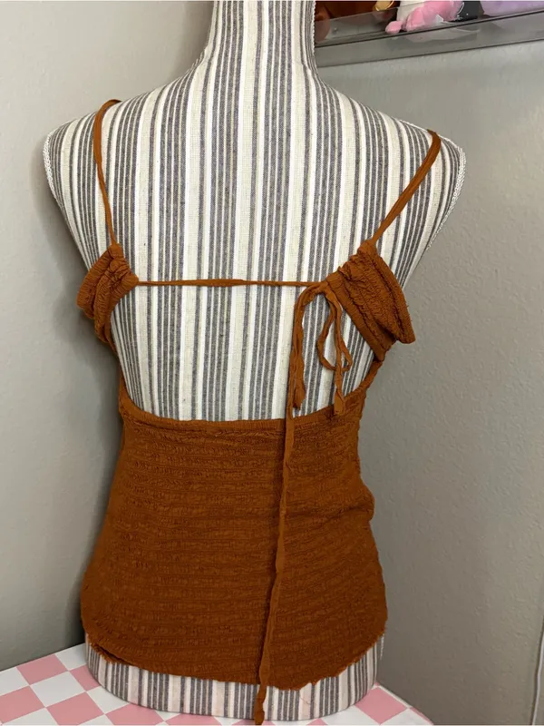 Anthropologie Rust Knit Spaghetti Strap Camisole - Image 2