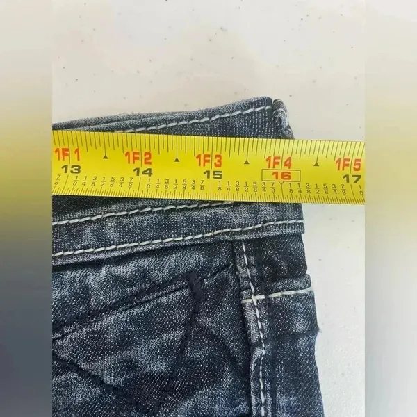Vigoss the New York boot cut jean‎ size 3/4 L33 Bling Sequin Jeans EUC! 0057 - Image 8