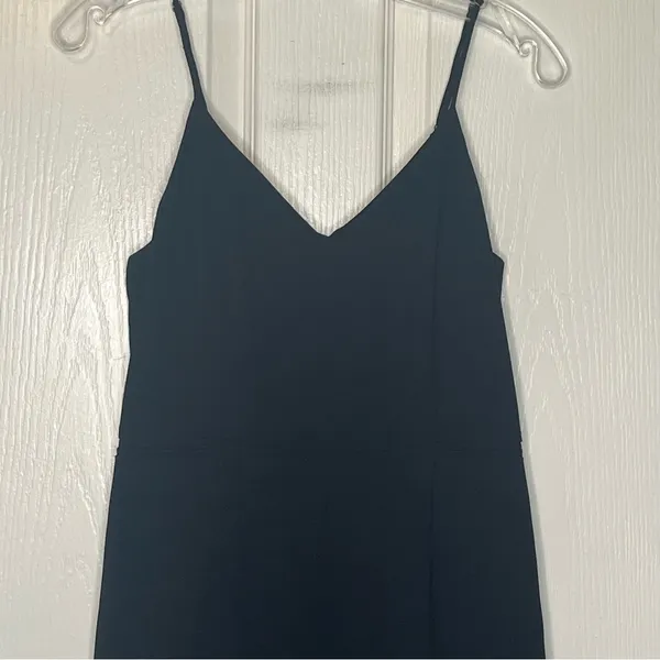 Anthropologie The Essential Slim Jumpsuit Black Spaghetti Strap Sz 0 - Image 4