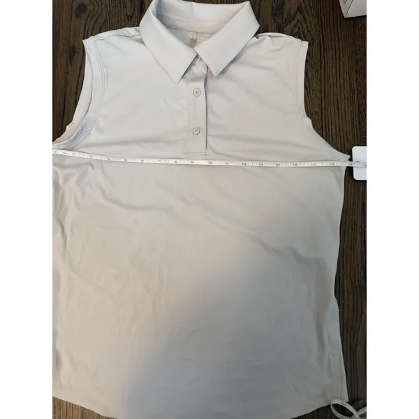 Rhône Women's Course To Court Sleeveless Polo Gray Lavender Sz M Polo NWT $88 - Image 4