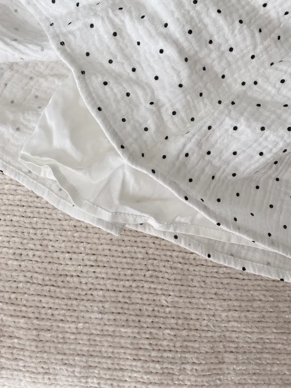 Le lis Polka Dot Ruffle Lined Elastic Waist Skirt NEW - Image 3