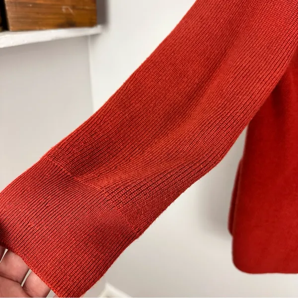 Lululemon Merino Wool Blend Ribbed Long Wrap Sweater Cardigan Cayenne Size 10 - Image 11