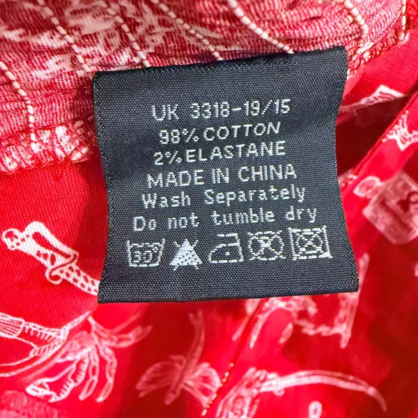 Hell‎ Bunny Red Nautical Print Halter Dress Womens Large Rockabilly Retro Pinup - Image 13