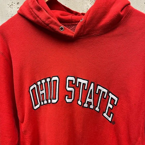 Steve & Barrys Red Ohio State Embroidered Sweatshirt Medium Y2K College Small S - Image 4